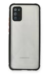 Mey İthalat®  Samsung Galaxy A02S Kılıf Miami Şeffaf Silikon - Siyah