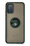 Mey İthalat®  Samsung Galaxy A02S Kılıf Montreal Yüzüklü Silikon Kapak - Yeşil