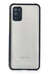 Mey İthalat®  Samsung Galaxy A02S Kılıf Miami Şeffaf Silikon - Lacivert
