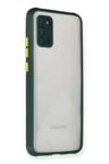 Mey İthalat®  Samsung Galaxy A02S Kılıf Miami Şeffaf Silikon - Koyu Yeşil