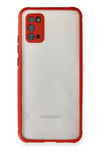 Mey İthalat®  Samsung Galaxy A02S Kılıf Miami Şeffaf Silikon - Kırmızı