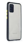Mey İthalat®  Samsung Galaxy A02S Kılıf Miami Şeffaf Silikon - Lacivert