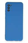 Mey İthalat®  Samsung Galaxy A02S Kılıf Nano içi Kadife Silikon - Mavi