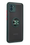 Mey İthalat®  Samsung Galaxy A03 Kılıf Montreal Yüzüklü Silikon Kapak - Yeşil