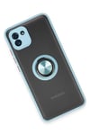 Mey İthalat®  Samsung Galaxy A03 Kılıf Montreal Yüzüklü Silikon Kapak - Buz Mavi