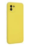 Mey İthalat®  Samsung Galaxy A03 Kılıf Nano içi Kadife Silikon - Sarı
