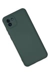 Mey İthalat®  Samsung Galaxy A03 Kılıf Nano içi Kadife Silikon - Koyu Yeşil