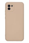 Mey İthalat®  Samsung Galaxy A03 Kılıf Nano içi Kadife Silikon - Pudra