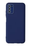Mey İthalat®  Samsung Galaxy A03S Kılıf Lansman Glass Kapak - Sky Blue
