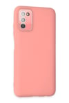 Mey İthalat®  Samsung Galaxy A03S Kılıf Lansman Glass Kapak - Pembe