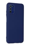 Mey İthalat®  Samsung Galaxy A03S Kılıf Lansman Glass Kapak - Sky Blue