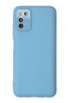 Mey İthalat®  Samsung Galaxy A03S Kılıf Lansman Glass Kapak - Mavi