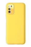 Mey İthalat®  Samsung Galaxy A03S Kılıf Lansman Glass Kapak - Sarı