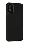 Mey İthalat®  Samsung Galaxy A03S Kılıf Lansman Glass Kapak - Siyah