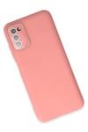 Mey İthalat®  Samsung Galaxy A03S Kılıf Lansman Glass Kapak - Pembe