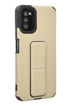 Mey İthalat®  Samsung Galaxy A03S Kılıf Mega Standlı Silikon - Gold