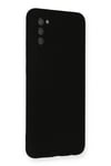 Mey İthalat®  Samsung Galaxy A03S Kılıf Nano içi Kadife Silikon - Siyah
