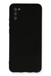 Mey İthalat®  Samsung Galaxy A03S Kılıf Nano içi Kadife Silikon - Siyah