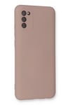 Mey İthalat®  Samsung Galaxy A03S Kılıf Nano içi Kadife Silikon - Pudra