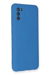 Mey İthalat®  Samsung Galaxy A03S Kılıf Nano içi Kadife Silikon - Mavi
