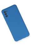 Mey İthalat®  Samsung Galaxy A03S Kılıf Nano içi Kadife Silikon - Mavi