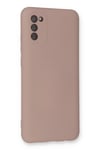 Mey İthalat®  Samsung Galaxy A03S Kılıf Nano içi Kadife Silikon - Pudra