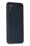 Mey İthalat®  Samsung Galaxy A03S Kılıf Nano içi Kadife Silikon - Lacivert