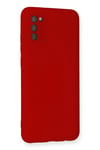 Mey İthalat®  Samsung Galaxy A03S Kılıf Nano içi Kadife Silikon - Kırmızı