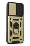 Mey İthalat®  Samsung Galaxy A03S Kılıf Pars Lens Yüzüklü Silikon - Gold