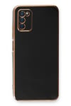 Mey İthalat®  Samsung Galaxy A03S Kılıf Volet Silikon - Siyah