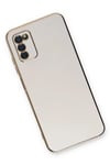 Mey İthalat®  Samsung Galaxy A03S Kılıf Volet Silikon - Beyaz