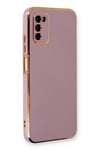 Mey İthalat®  Samsung Galaxy A03S Kılıf Volet Silikon - Mor