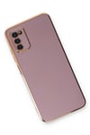 Mey İthalat®  Samsung Galaxy A03S Kılıf Volet Silikon - Mor