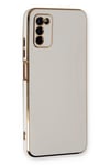 Mey İthalat®  Samsung Galaxy A03S Kılıf Volet Silikon - Beyaz