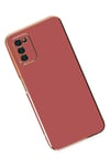 Mey İthalat®  Samsung Galaxy A03S Kılıf Volet Silikon - Kırmızı