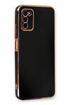 Mey İthalat®  Samsung Galaxy A03S Kılıf Volet Silikon - Siyah