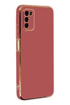 Mey İthalat®  Samsung Galaxy A03S Kılıf Volet Silikon - Kırmızı