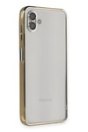 Mey İthalat®  Samsung Galaxy A04 Kılıf  Lensli Silikon - Gold