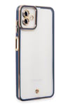 Mey İthalat®  Samsung Galaxy A04 Kılıf Liva Lens Silikon - Mavi