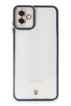 Mey İthalat®  Samsung Galaxy A04 Kılıf Liva Lens Silikon - Mavi