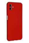 Mey İthalat®  Samsung Galaxy A04E Kılıf Nano içi Kadife Silikon - Kırmızı