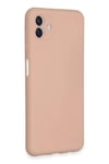 Mey İthalat®  Samsung Galaxy A04E Kılıf Nano içi Kadife Silikon - Pudra