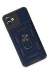 Mey İthalat®  Samsung Galaxy A04E Kılıf Pars Lens Yüzüklü Silikon - Lacivert