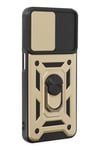 Mey İthalat®  Samsung Galaxy A04S Kılıf Pars Lens Yüzüklü Silikon - Gold