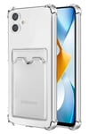 Mey İthalat®  Samsung Galaxy A05 Kılıf Kart Şeffaf Silikon - Şeffaf