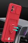 Mey İthalat®  Samsung Galaxy A05 Kılıf Zuma Kartvizitli Yüzüklü Silikon - Pembe