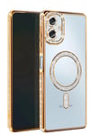 Mey İthalat®  Samsung Galaxy A06 Joke Simli Magneticsafe Kılıf - Gold