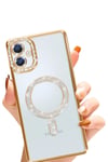 Mey İthalat®  Samsung Galaxy A06 Joke Simli Magneticsafe Kılıf - Gold