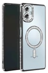 Mey İthalat®  Samsung Galaxy A06 Joke Simli Magneticsafe Kılıf - Siyah