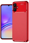 Mey İthalat®  Samsung Galaxy A06 Kılıf Auto Focus Karbon Kapak - Kırmızı
